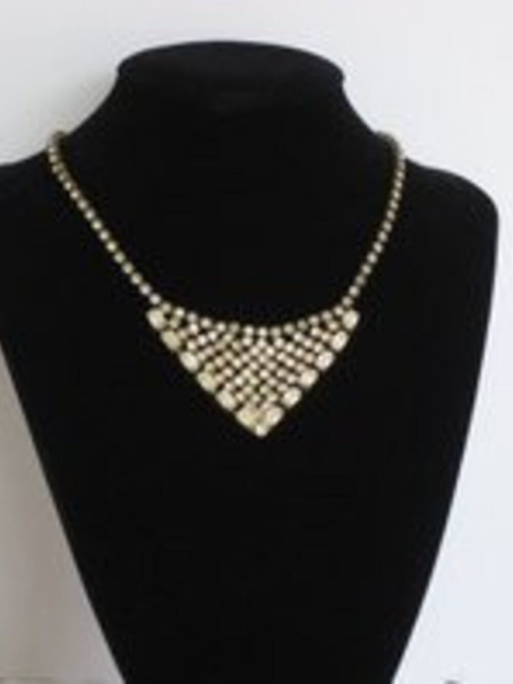 Rare Vintage Art Deco Rhinestone Choker Necklace